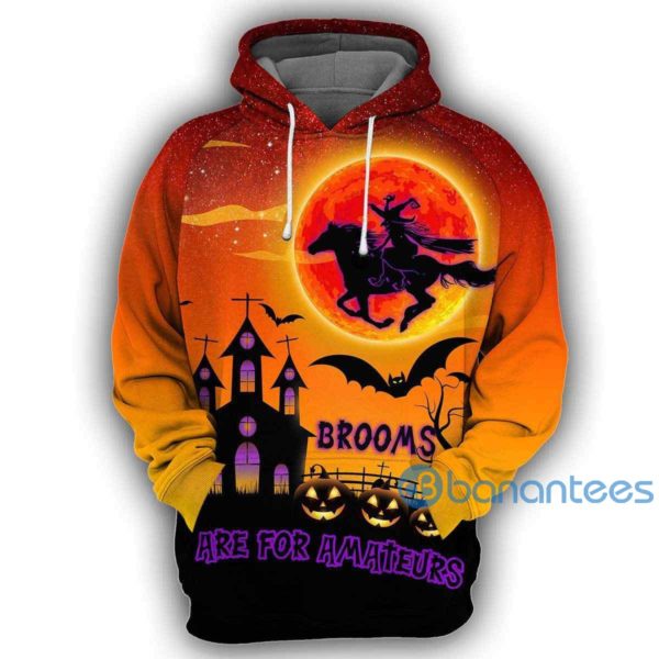 Horse Witch Halloween All Over Print Hoodie Product Photo