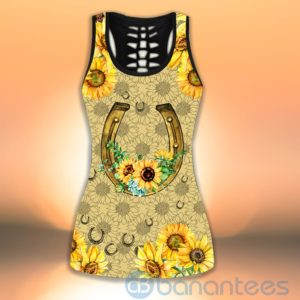 Horseshoes Flower Tank Top Legging Set Outfit Product Photo