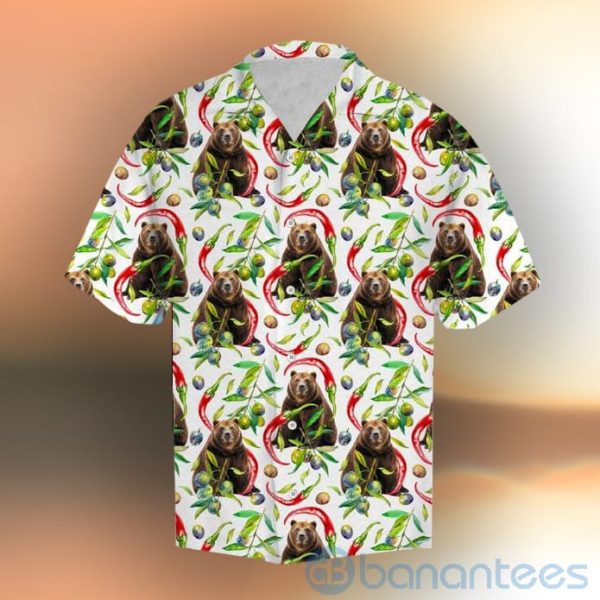 Hot Chili Peppers And Bear Tropical Hawaiian Shirt Product Photo