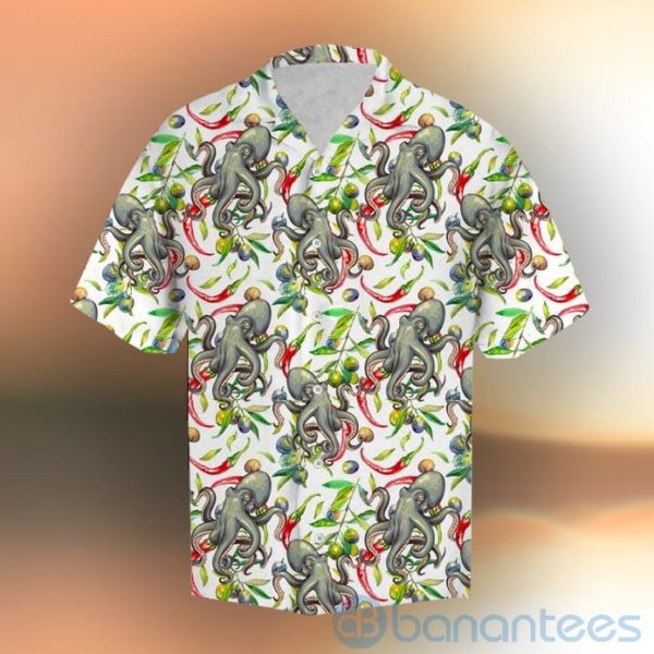 Hot Chili Peppers And Octopus Tropical Hawaiian Shirt Product Photo