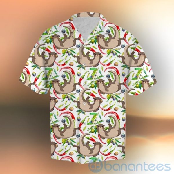 Hot Chili Peppers And Otter Tropical Hawaiian Shirt Product Photo