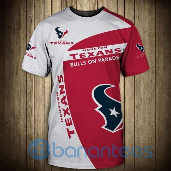 Houston Texans Bulls On Parade Full Printed 3D T Shirt Product Photo