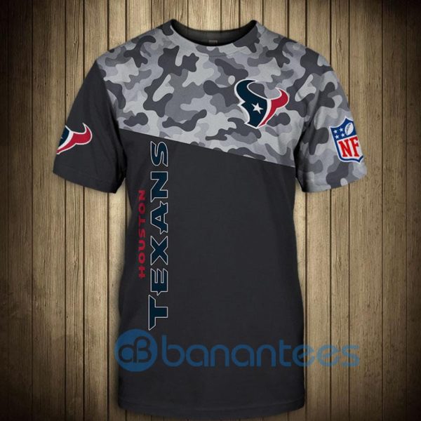 Houston Texans Military Short Sleeve 3D T Shirt Product Photo