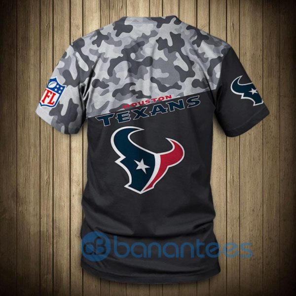 Houston Texans Military Short Sleeve 3D T Shirt Product Photo