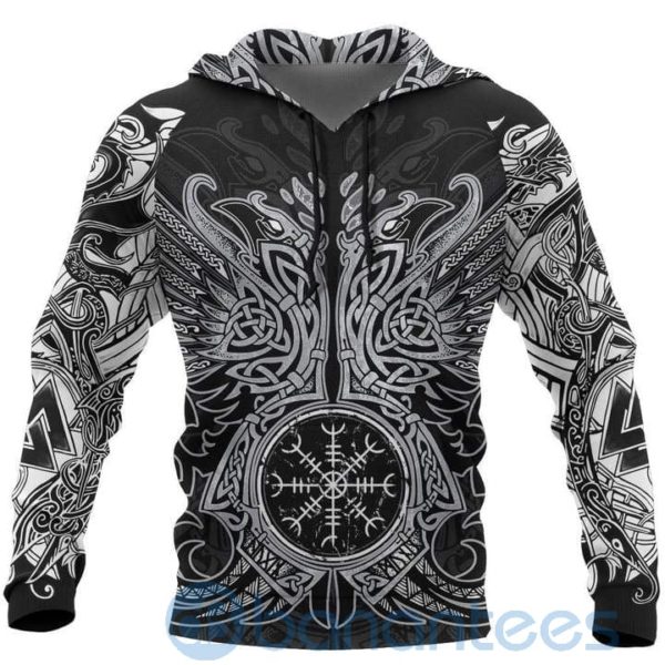 Huginn And Muninn Odin's Ravens All Over Printed 3D Hoodie Product Photo