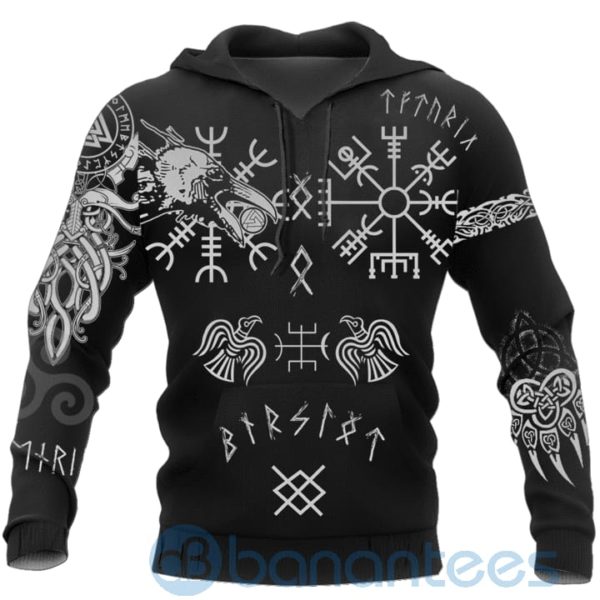 Huginn And Muninn Viking All Over Printed 3D Hoodie Product Photo