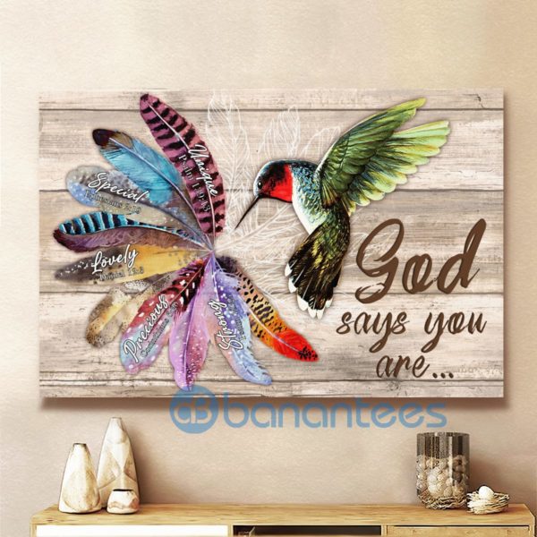 Humming Birds God Say You Are Jesus Wall Art Canvas Product Photo