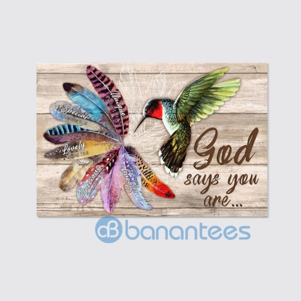 Humming Birds God Say You Are Jesus Wall Art Canvas Product Photo