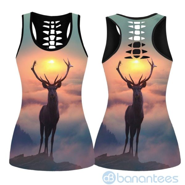 Hunting Deer Country Girl Sunset Hollow Tank And Legging Outfit Product Photo