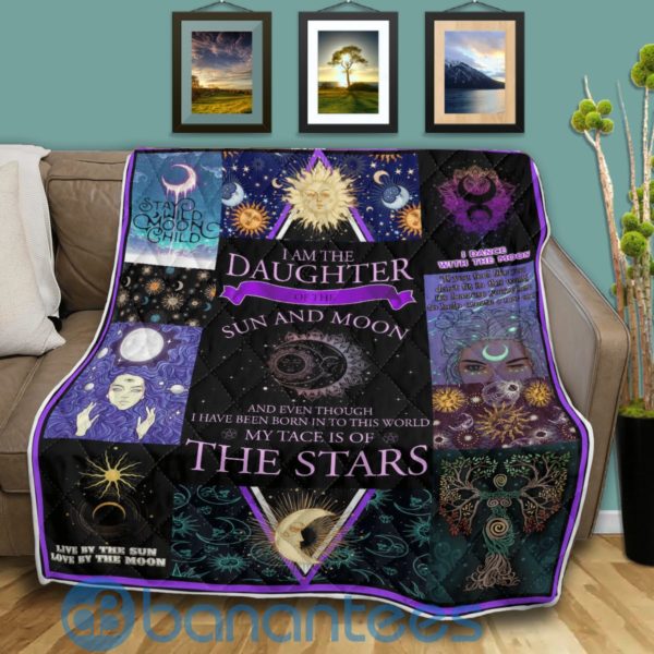 I Am The Daughter Of The Sun And Moon Witch Girl Quilt Blanket Quilt Product Photo
