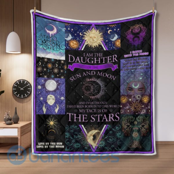 I Am The Daughter Of The Sun And Moon Witch Girl Quilt Blanket Quilt Product Photo