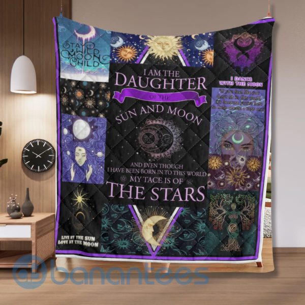 I Am The Daughter Of The Sun And Moon Witch Girl Quilt Blanket Quilt Product Photo