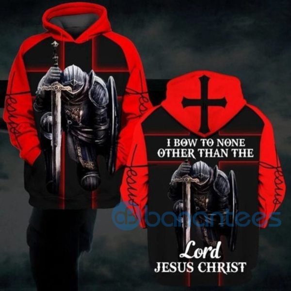 I Bow A None Other Than The Lord Jesus Christ All Over Print 3D Hoodie Product Photo