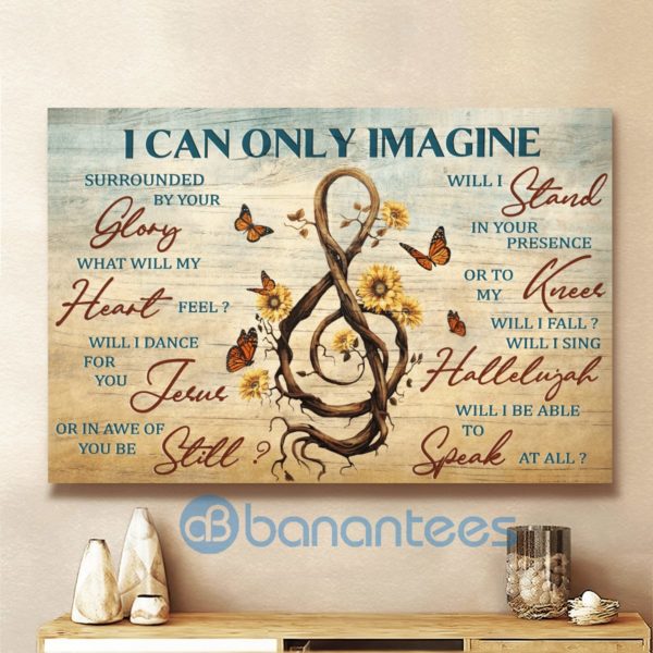 I Can Only Imagine Flowers And Butterflies Wall Art Canvas Product Photo