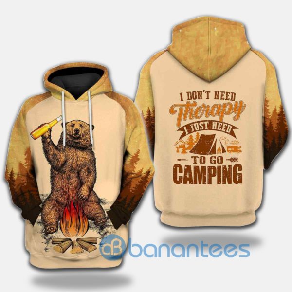 I Don't Need Therapy Camping All Over Print 3D Hoodie Product Photo