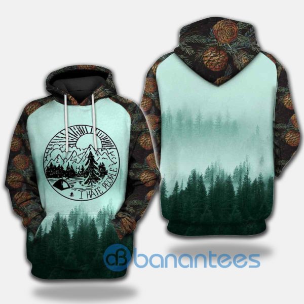 I Hate People Pine Cone Camping All Over Print 3D Hoodie Product Photo