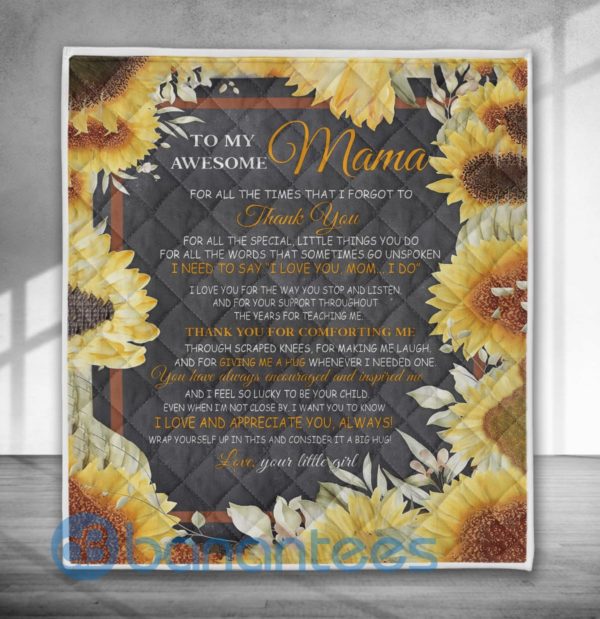 I Love And Appreciate You, Always! Awesome Mama Quilt Blanket Product Photo
