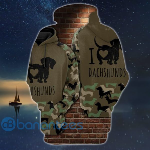 I Love Dachshunds Over Print All Over Print 3D Hoodie Product Photo