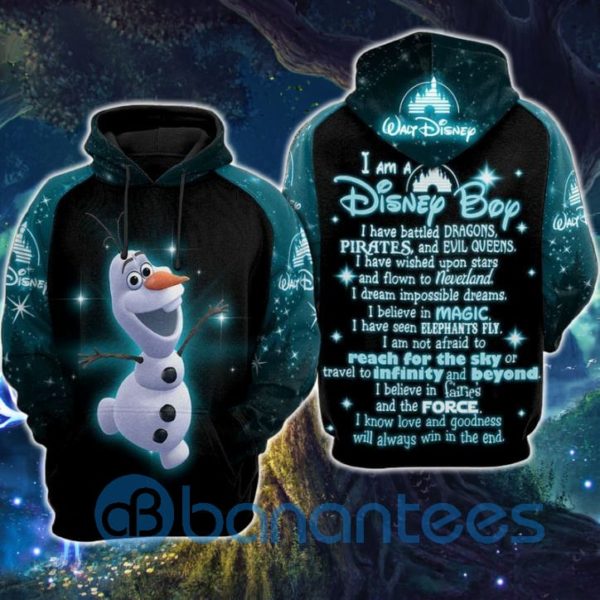 I Love Olaf Over Print All Over Print 3D Hoodie Product Photo