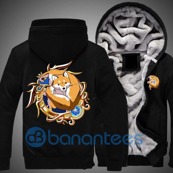 I Love Shiba Print Fleece All Over Print 3D Zip Hoodie Product Photo