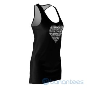 I Love St Lucia Heart Black Racerback Dress For Women Product Photo