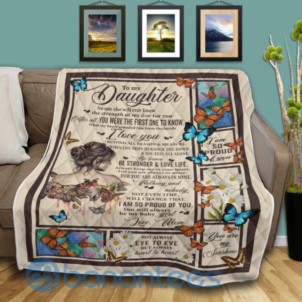 I Love You My Daughter One To Know Butterfly Quilt Blanket Product Photo