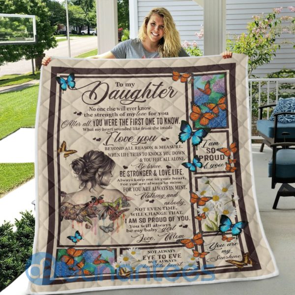 I Love You My Daughter One To Know Butterfly Quilt Blanket Product Photo