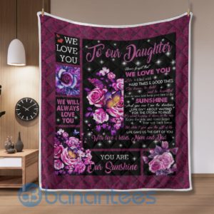 I Love You To My Daughter Quilt Blanket Product Photo