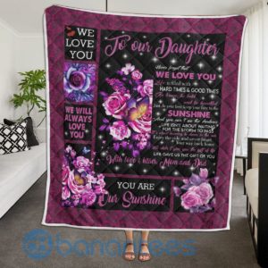 I Love You To My Daughter Quilt Blanket Product Photo