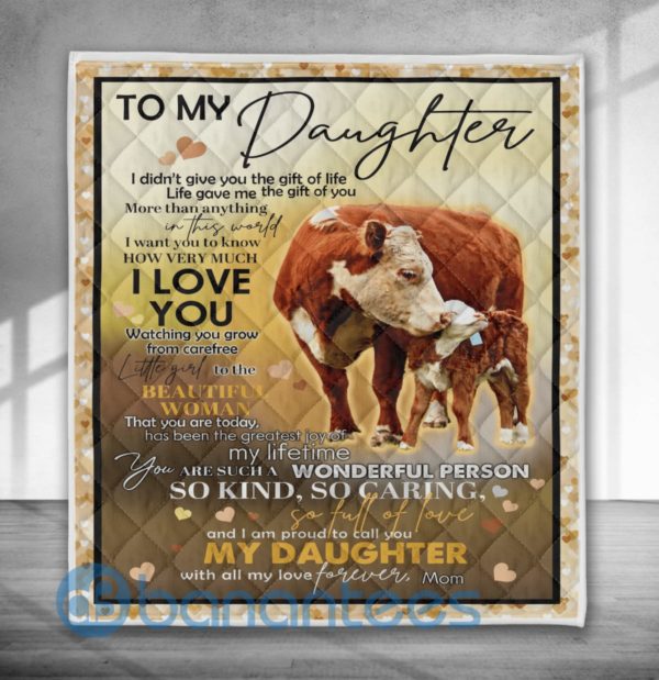 I Love You Watching You Grow Cows Quilt Blanket Product Photo
