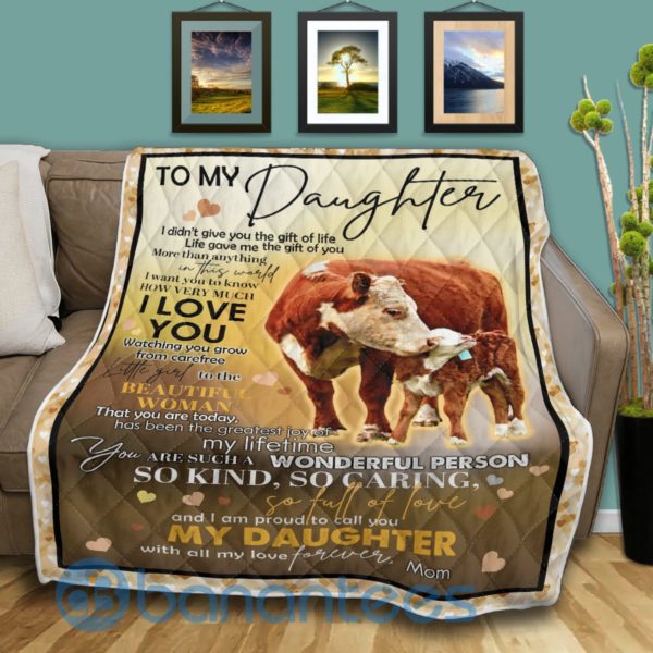 I Love You Watching You Grow Cows Quilt Blanket Product Photo