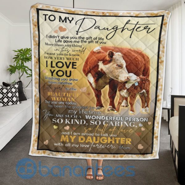 I Love You Watching You Grow Cows Quilt Blanket Product Photo