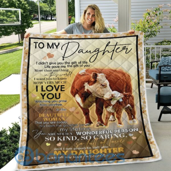 I Love You Watching You Grow Cows Quilt Blanket Product Photo