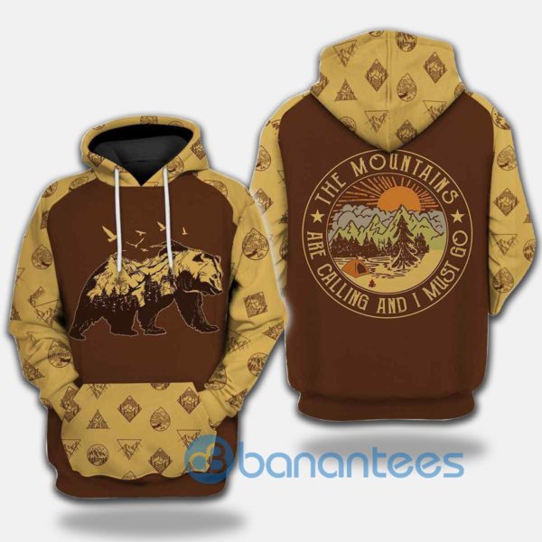 I Must Go Bear Camping All Over Print 3D Hoodie Product Photo