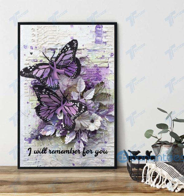 I Will Remember For You Alzheimer Awareness Wall Art Print Poster Product Photo