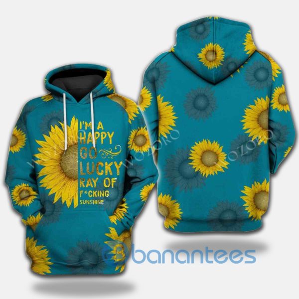 I'm A Happy Go Lucky Ray Of Sunshine Hippie All Over Print 3D Hoodie Product Photo