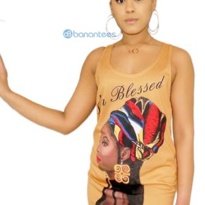 I'm Blessed Black Girl Racerback Dress For Women Product Photo