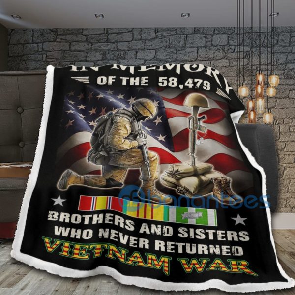 In Memory Of The 58479 Vietnam War Sherpa Blanket Product Photo