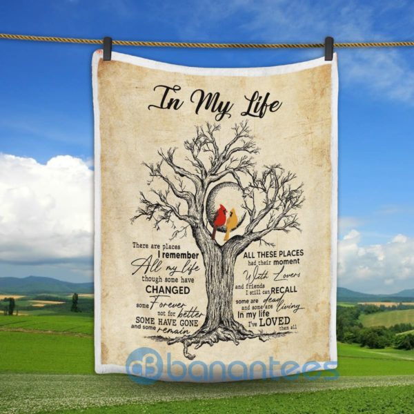 In My Life Cardinal Sherpa Blanket Product Photo