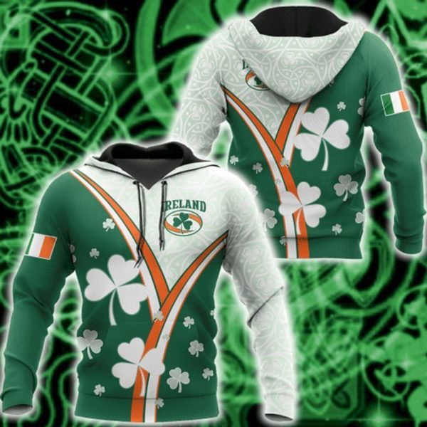 Irish Stpatrick Day Ireland All Over Printing 3D Hoodie Product Photo