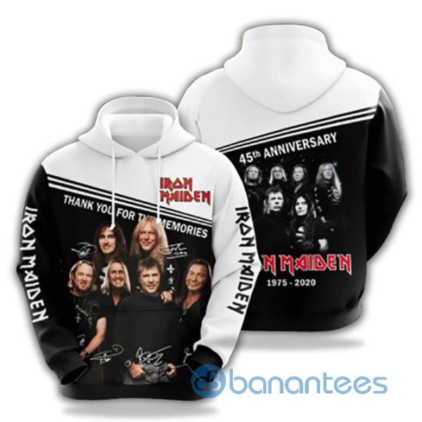 Iron Maiden 45th Anniversary 1975 2020 Signature3D All Over Printed Hoodie Product Photo