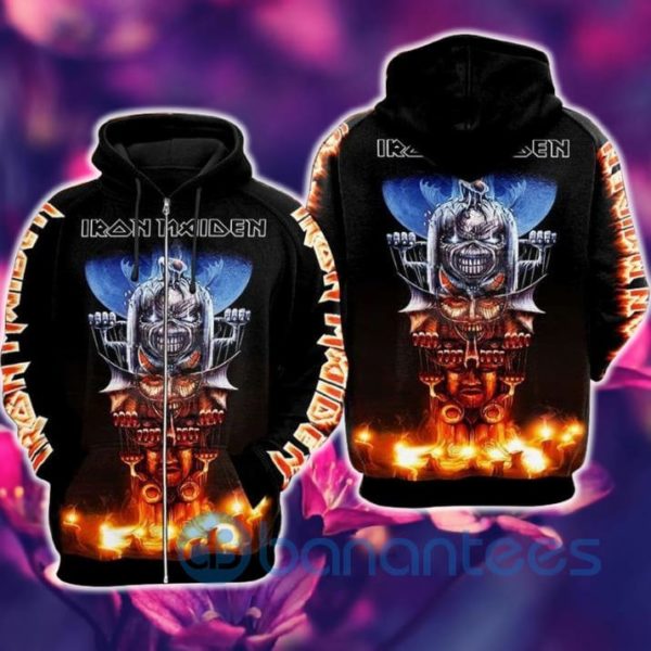 Iron Maiden Mortor Zip 3d T Shirt Zip Bomber Hoodie Product Photo