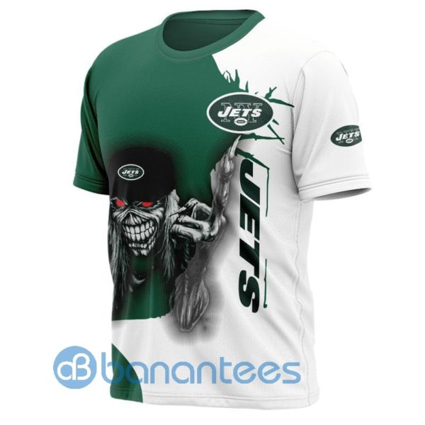 Iron Maiden New York Jets Short Sleeves Full Printed 3D T Shirt Product Photo