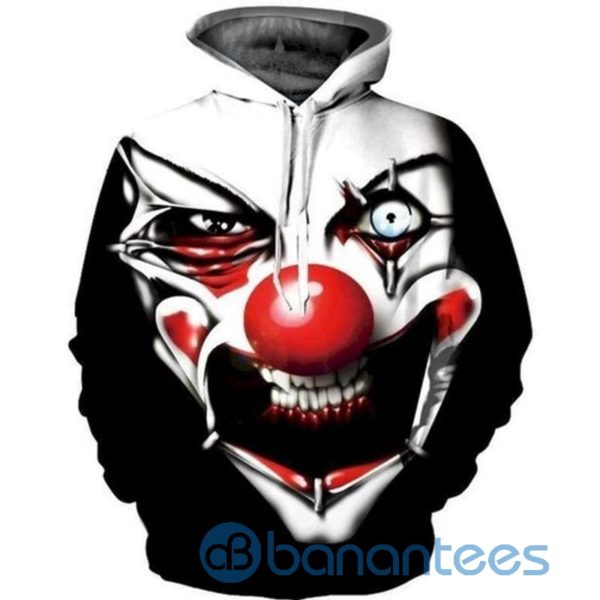 It Clown Stephen King Creepy Pennywise Over Print 3D Hoodie Product Photo