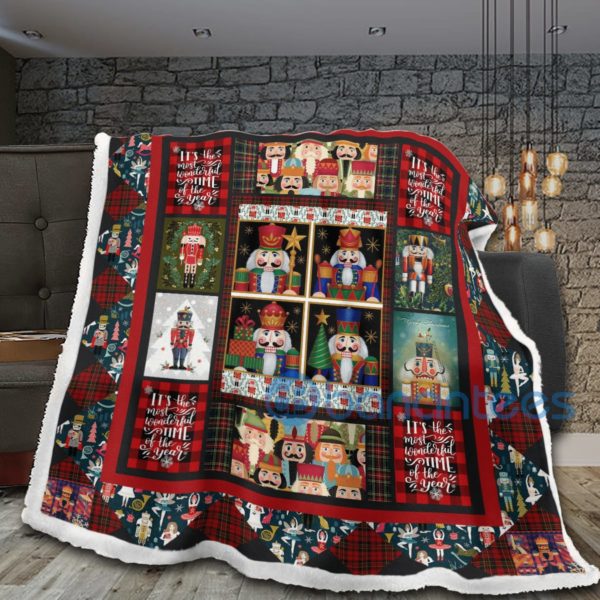 It The Most Wonderful Time Of The Year Merry Christmas Sherpa Blanket Product Photo