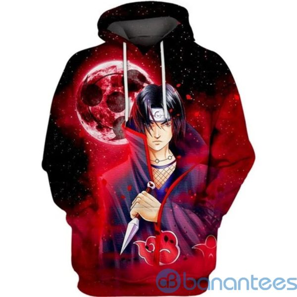 Itachi Uchiha Dread Eyes Naruto Anime All Over Print 3D Hoodie Product Photo