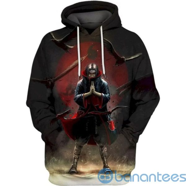 Itachi Uchiha Sharingan Naruto Anime All Over Print 3D Hoodie Product Photo