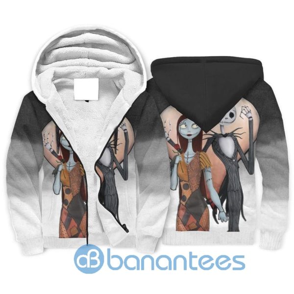 Jack And Sally The Nightmare Before Christmas Over Print 3D Fleece Zip Hoodie Product Photo