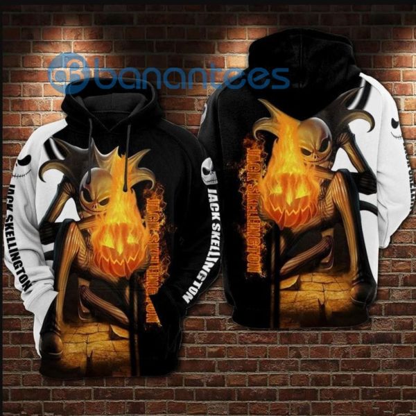 Jack Skellington Halloween Over Print 3D Hoodie Product Photo