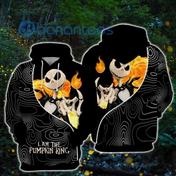 Jack Skellington I Am The Pumpkin King Over Print 3D Hoodie Product Photo